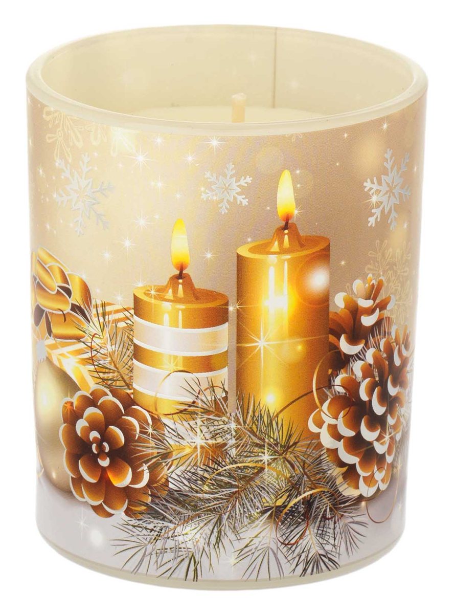 Bicchiere con candela profumata 150gr - candele bianco (fragranza vaniglia)